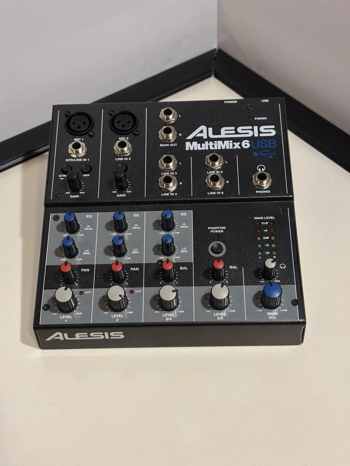 Alesis MULTIMIX 6 USB FX 6-Channel Mixer with Effects & USB Audio Interface - Image 1 of 4
