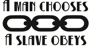 A Man Chooses A Slave Obeys - Bioshock Vinyl Decal Laptop Decal Bumper Sticker - Picture 1 of 1