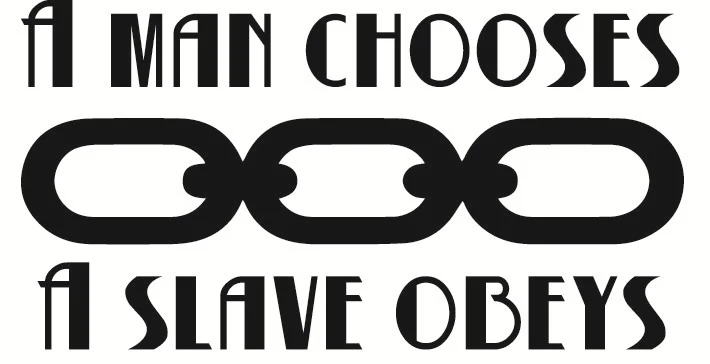 A Man Chooses A Slave Obeys - Bioshock Vinyl Decal Laptop Decal Bumper Sticker  - Image 1 of 1
