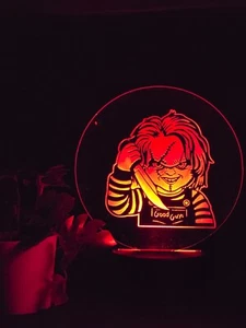 Chucky Horry Movie Night Light 8 Colours LED Lamp USB Custom Gift - Picture 1 of 5