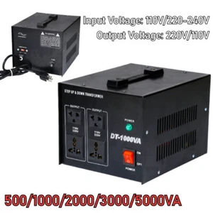Transformer 500/1000/2000/3000/5000VA Voltage ConverterStep Up And Step Down - Picture 1 of 14