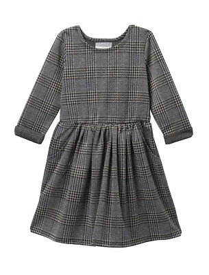 Vestido a Cuadros Pastourelle By Pippa & Julie Manga 3/4 Enrollada Niña Talla 7, Bolsillos Foto 1 de 4