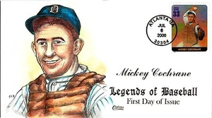 MICKEY COCHRANE ~TIGERS ~ Hand Painted First Day Cover/Atlanta July 6, 2000 - Picture 1 of 2