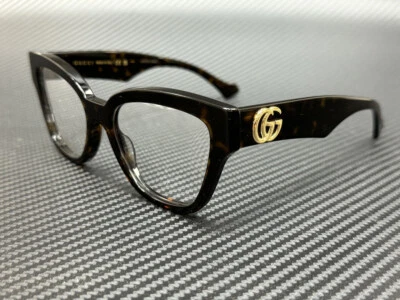 GUCCI GG1424O 006 Brown Havana Women's 54 mm Medium Eyeglasses - Image 1 of 4