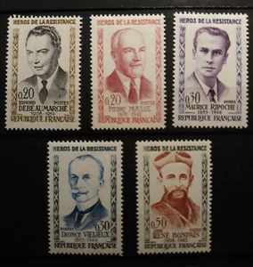 (1960) TIMBRES FRANCAIS- 5 VALEURS-TIMBRES NEUFS AVEC CHARNIERES *N°1248 A 1252 - Foto 1 di 1