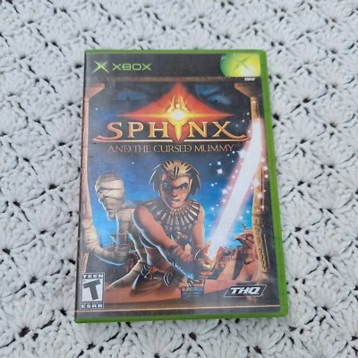 Sphinx and the Cursed Mummy Microsoft Xbox 2003 Video Game Complete CIB Manual - Image 1 of 3