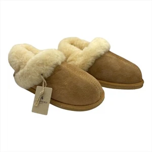 Shepherd Womens Sheepskin Slip On Slipper with Strap - Edith - Chestnut / 7 - Bild 1 von 3