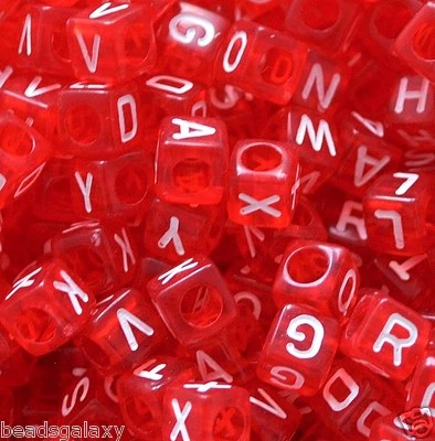 100 piezas AAA acrílico número O letra cuentas cuadradas 6, 7, 8 y 10 mm opciones de color Foto 1 de 4