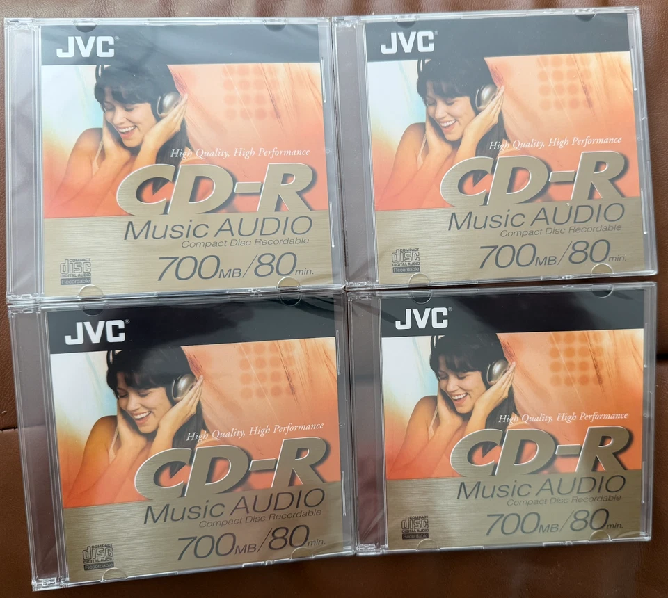 JVC CD-R 80 CD-RA80DE - Digital Audio Music Blank CDR - NEW & SEALED, 4 Discs - Image 1 of 1