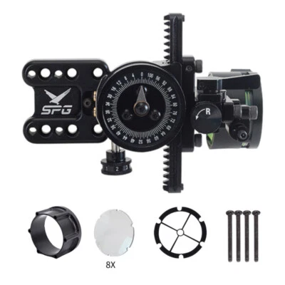 4x 6x 8x Arco Compuesto 1 Pin Mira Micro Puntero Ajustable Adaptador Mira Foto 1 de 4
