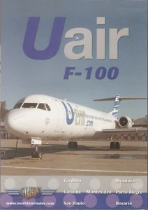 World Air Routes - Uair F-100 / Fokker 100 Cockpit Flight View - RARE - Picture 1 of 5