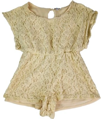 Romper Charlotte Russe Feminino Médio Crochê Costas Abertas Cottagecore Boho Hippie - Imagem 1 de 4