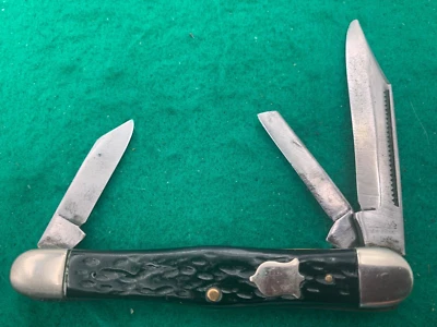 CUCHILLO VINTAGE CAMILLUIS 3 BLD SWELLCENTER COMPLETO BLDS, HERMOSO HUESO, APRETADO Y DERECHO Foto 1 de 4