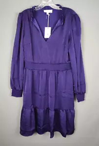 Lucky Brand Para mujeres Vestido Paracaídas Púrpura Volantes Ahumado Cuello en V Vestido M Nuevo con etiquetas - Imagen 1 de 20