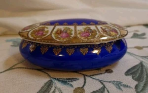 STW Bavaria Fragonard Zuckerdose mit Deckel, Kobaltblau/Gold Midcentury Rarität - Bild 1 von 9