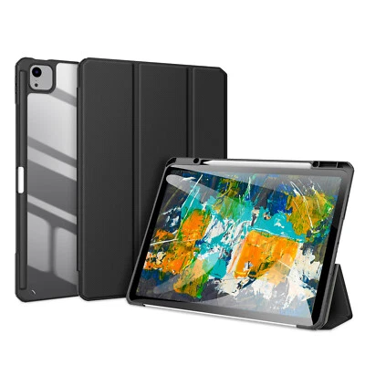 For iPad Pro 11 13 inch Case Acrylic Classic Leather Smart Stay Back Cover Stand - Image 1 of 4