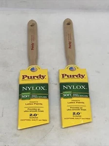 Lot Of (2) Purdy Nylox Glide 2 In. Angular Trim Soft Paint Brush 144152220 - Picture 1 of 3