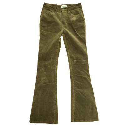 Pantalones de pana RSQ para mujer talla 26 acampanados corte bota marrón algodón 26x29 acampanados Y2K Foto 1 de 4