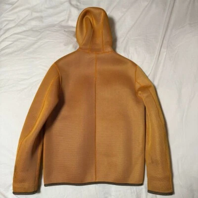 MIU MIU 99FW 网眼连帽夹克橙色 M 码二手罕见 — 第 1/4 张图片