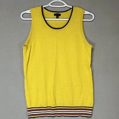 Top Talbots Mujer Pequeño Amarillo Preppy Trabajo Viaje Secretaria Madura Foto 1 de 4