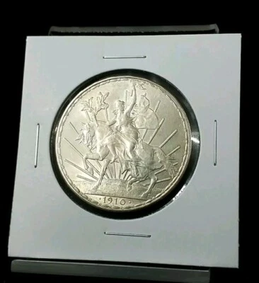 1910 1 PESO México Estados Unidos Mexicanos LIMPIADO AU/UNC #2216 Foto 1 de 3