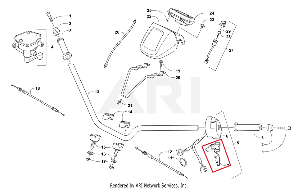 NEW OEM ARCTIC CAT ALTERRA 300 LEFT HANDLEBAR CHOKE LEVER - Изображение 1 из 1