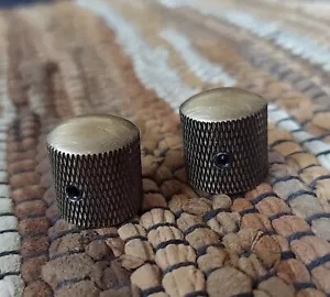 telecaster/ P bass knobs bronze (2) 6mm metal rounded top allen wrench set screw - Picture 1 of 5
