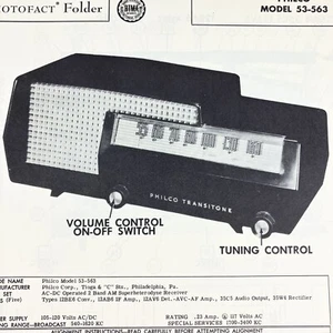 1953 Philco Radio 53-563 Service Wire Schematic Repair Manual Vintage Original - Picture 1 of 2