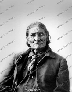 Impresión 8x10 nativos americanos indio apache Gerónimo 1898 Omaha Nebraska #7039 - Imagen 1 de 1