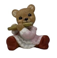 Homco Porcelain Girl Bear Playing Flute Figurine # 1422 Orchestra