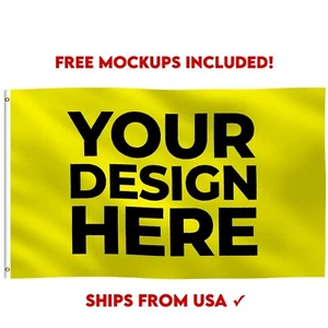 Maßgeschneiderte personalisierte Flagge/Banner für jede Farbe, jedes Design, jedes Bild, jedes Geschäftslogo - Bild 1 von 14