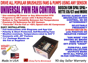 BRUSHLESS PWM VARIABLE FAN CONTROL, use existing sensor with SPAL and other BLDC - Picture 1 of 9
