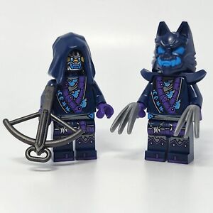 LEGO Lot of 2 NINJAGO Minifigures Wolf Mask Claw Warrior and Wolf Mask Guard