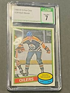 Mark Messier 1980-81 O-PEE-CHEE Rookie CSG 7 #289 Oilers Rangers HOF OPC