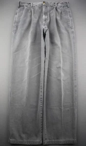 Pantalones Chinos Vintage Para Hombre Lands End Plisados Frontal EE. UU. Grises Talla 32 (MSR 32x29) - Imagen 1 de 9