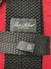 Cravate en tricot soie noire Ben argent 2 5/8"L x 56"L fabriquée en Allemagne d'occasion