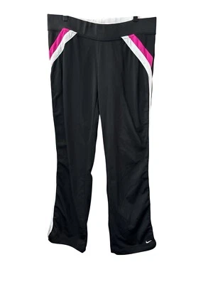 Pantalones de chándal Nike para mujer grandes negros rosas blancos pierna recta atletismo activo Foto 1 de 4