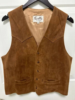 Scully men's tan suede vest in size 40. Lightly used great condition - Image 1 of 4