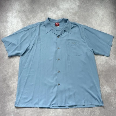 Vintage Oakley Software Shirt Mens 2XL Blue Short Sleeve Button Up - Image 1 of 4