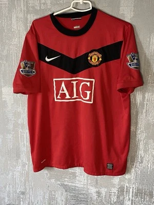 MANCHESTER UNITED 2009 2010 Camiseta de fútbol local Talla L Parches Foto 1 de 4