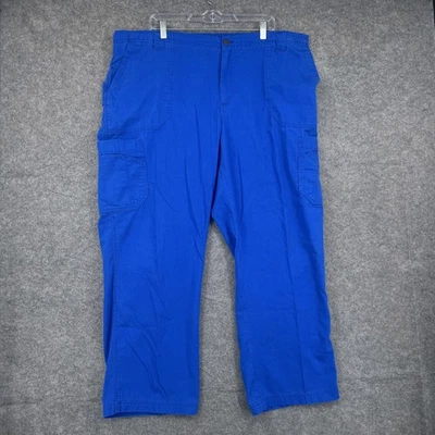 Carhartt Scrub Pants Mens 2XL 42x29 Blue Ripstop Multi Cargo Elastic Waist Work - Image 1 of 4