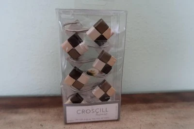 Ganchos para cortina de ducha Croscill Home color block nuevo en paquete Foto 1 de 4