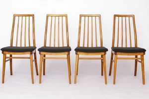 Set of 6 Vintage German Dining Chairs – 1960s/1970s Mid Century Beechwood Chairs - Picture 1 of 9