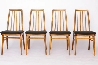 Set of 6 Vintage German Dining Chairs – 1960s/1970s Mid Century Beechwood Chairs - Bild 1 von 4