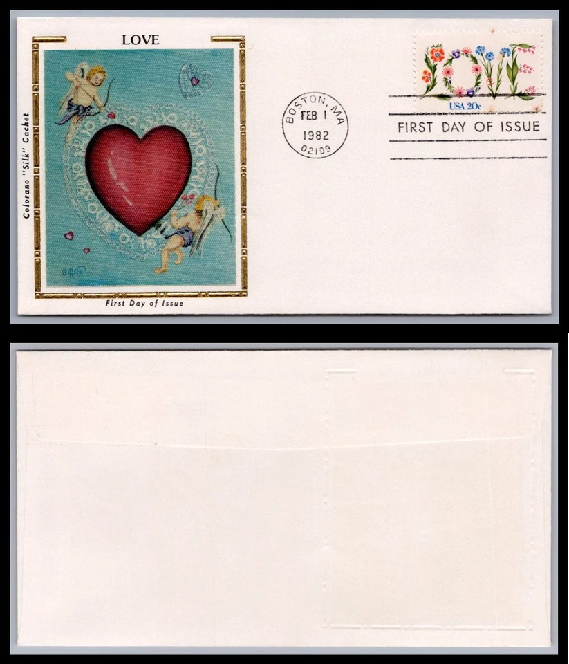 US FDC # 1951 20c Love Flowers  Colorano  s.cancel 1982, 9Q2302 - Image 1 of 1