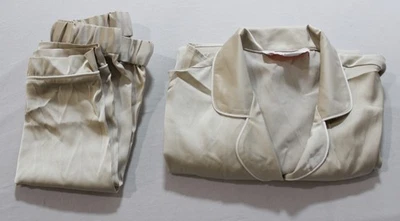Birdy Grey Womens Matte Satin Jonny Pajama Set EJ3 Neutral Champagne Size 2X NWT - Изображение 1 из 4