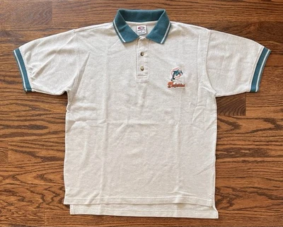 Polo de Colección Miami Dolphins Manga Corta Gris Para Hombre Mediano NFL Verdadero Fan Foto 1 de 4