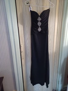Flip womens elegant formal gown dress black size 3 4 bejeweled - Picture 1 of 12