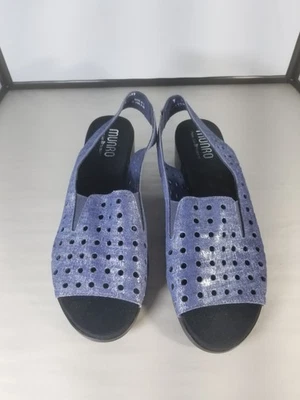 Munro Mickee Slingback Open Toe Soft Nubuck Sandal Size 9M NWOB Blue - Image 1 of 4