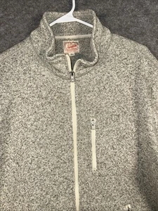 De colección J. Suéter de manga larga con cremallera completa Crew para hombre XL gris tostado polar - Imagen 1 de 6